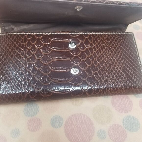 Faux Leather Wallet. BROWN. - Picture 5 of 13